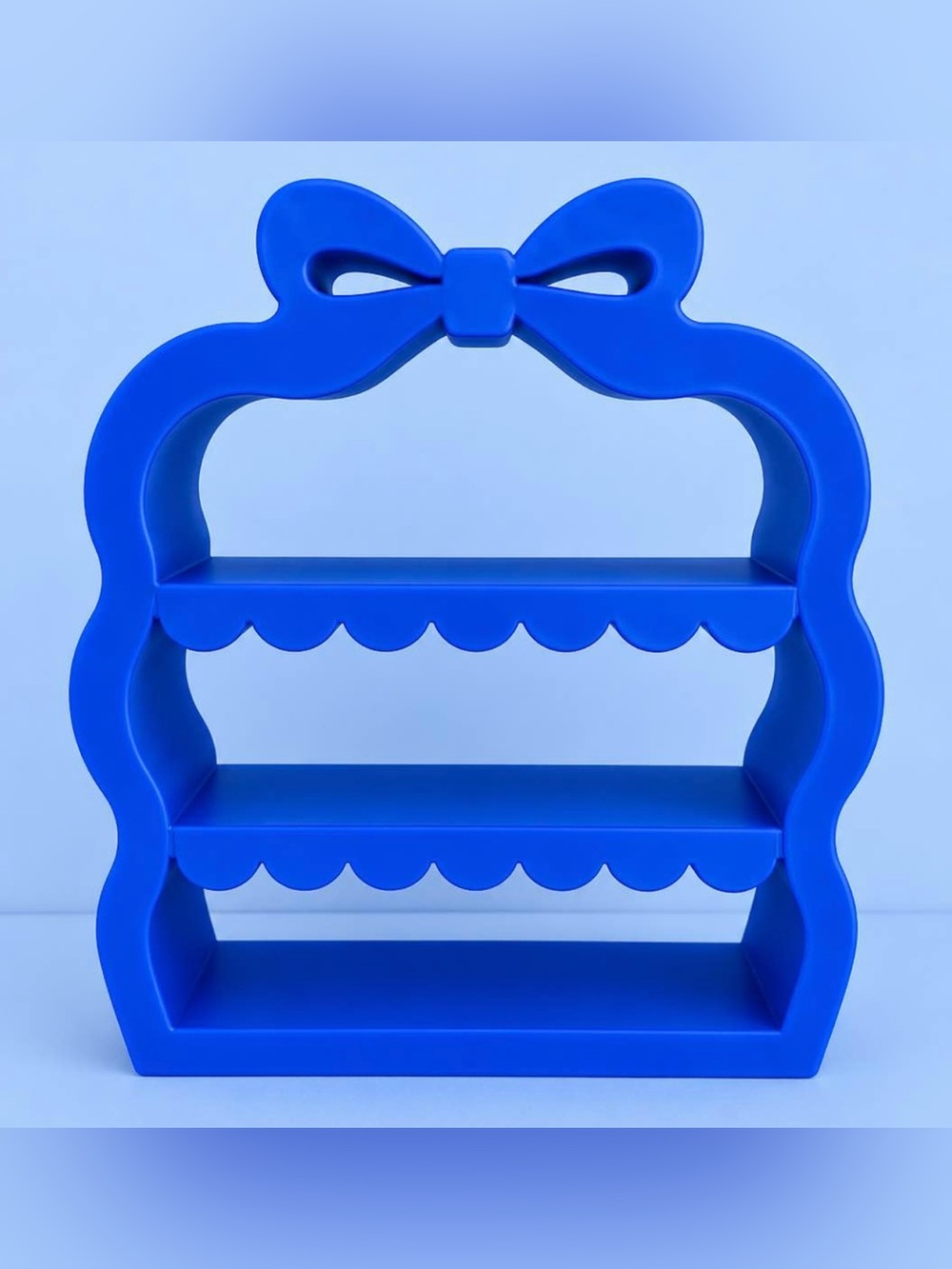 Blue Bow Decorative Shelf Organizer